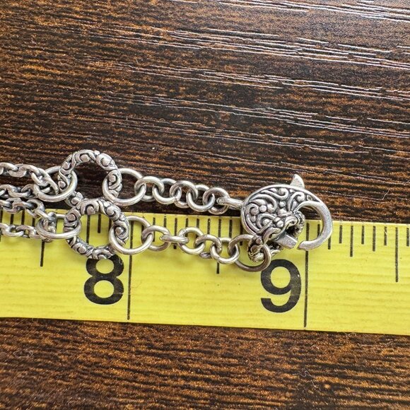 Sterling Silver 925 Turquoise Bezel Set Circle Pendant Necklace Size 18" Length - Picture 10 of 12